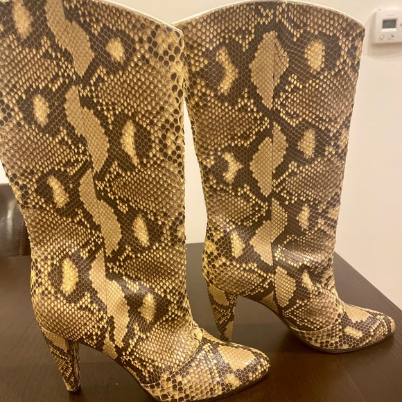 celine python boots